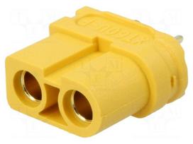 Plug | DC supply | XT60 | female | PIN: 2 | for cable | soldered | 30A | 500V