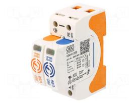 Surge arrestor | Type 1+2 | Poles: 1+NPE | 30kA | 280VAC | DIN | -40÷80°C