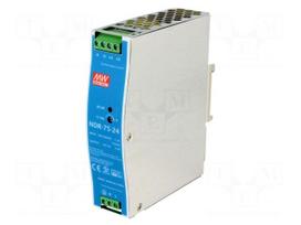 Power supply: switched-mode | 76.8W | 24VDC | 24÷28VDC | 3.2A | 510g