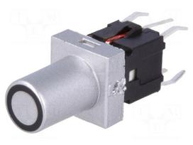Switch: keypad | Pos: 2 | SPST-NO | 0.05A/12VDC | silver | LED | red/green