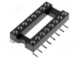 Socket: DIP | PIN: 16 | Pitch: 2.54mm | precision | SMT | 7.62mm | 0÷85°C