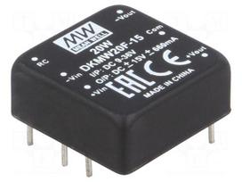 Converter: DC/DC | 20W | Uin: 9÷36V | Uout: 15VDC | Uout2: -15VDC | 18g