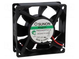 Fan: DC | axial | 24VDC | 70x70x25mm | 83.25m3/h | 44dBA | Vapo | Len: 300mm