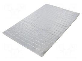 Damping mat | Mat: aluminium foil,butyl rubber | 375x250x1.8mm