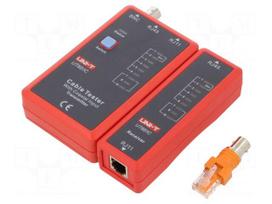 Tester: LAN wiring | Equipment: BNC adapter,battery | Display: LED