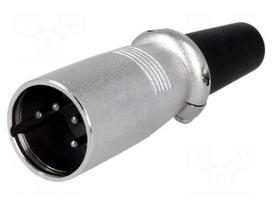 Plug | XLR | male | PIN: 4 | straight | for cable
