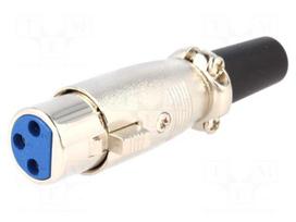 Plug | XLR | female | PIN: 3 | straight | for cable