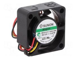 Fan: DC | axial | 12VDC | 25x25x10mm | 6.42m3/h | 26dBA | Vapo | Out: F type
