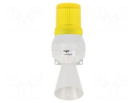 Signaller: lighting-sound | 24VDC | bulb BA15D | yellow | IP43