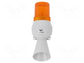 Signaller: lighting-sound | 24VDC | bulb BA15D | orange | IP43