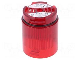 Signaller: lighting | LED | red | Usup: 24VDC | IP65 | Ø50x69mm | -30÷60°C