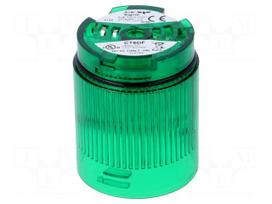 Signaller: lighting | LED | green | Usup: 24VDC | IP65 | Ø50x69mm