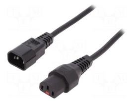 Cable | IEC C13 female,IEC C14 male | 5m | with IEC LOCK locking