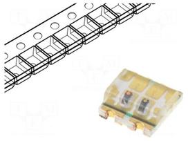 LED | SMD | 0603 | red/green | 1.6x1.5x0.65mm | 120° | 1.6÷2.4/2.6÷3.4V