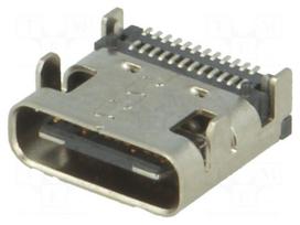 Socket | USB C | SMT | angled 90° | USB 3.1