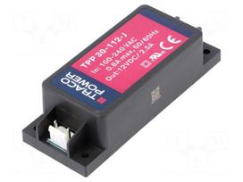 Converter: AC/DC | 30W | Uout: 12VDC | Iout: 2500mA | 90.5% | 85÷264VAC
