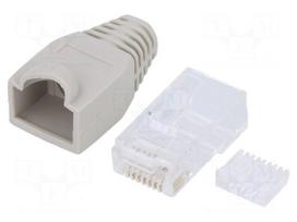Plug | RJ45 | PIN: 8 | Cat: 6 | with protection,unshielded | Layout: 8p8c