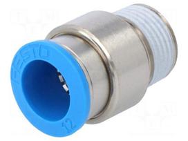 Push-in fitting | straight | Input thread: R 3/8" external | 12mm