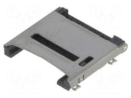Connector: for cards | SD Micro | shielded,with hinged cover | SMT