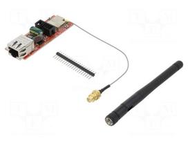 Dev.kit: WiFi | Ethernet,USB | ESP32-WROOM-32,Si3402-B | 75x28mm