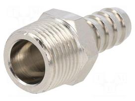 Metal connector | threaded | G 3/8" | Mat: nickel plated brass