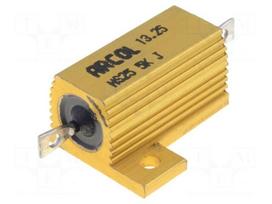 Resistor: wire-wound | with heatsink | screw | 5kΩ | 25W | ±5% | 25ppm/°C