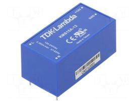 Converter: AC/DC | 15W | Uout: 12VDC | Iout: 1.25A | 84% | Mounting: THT