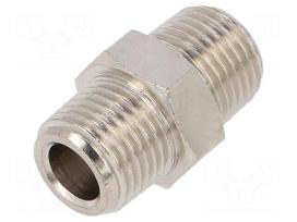 Nipple | straight | G 1/8" | Mat: nickel plated brass | 300°C