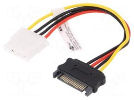 Cable: mains SATA | Molex female,SATA female | 0.17m