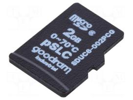 Memory card | industrial | SD Micro,pSLC | 2GB | Class 6 | 0÷70°C