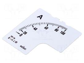Scale | for analogue ammeter | I AC: 0÷1600A | Series: SCL-AM-I-3