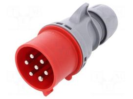 Connector: AC supply 3-phase | plug | male | 32A | 400VAC | IP44,IP54