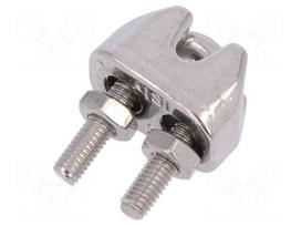 Rope clamp wire | acid resistant steel A4 | for rope | Ørope: 2mm