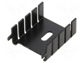 Heatsink: moulded | TO220 | black | L: 12.7mm | W: 25.4mm | H: 29.3mm