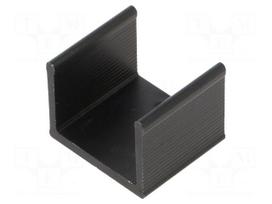 Heatsink: extruded | U | TO220 | black | L: 15mm | W: 17mm | H: 13mm | 28K/W