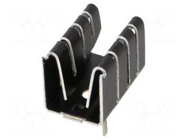 Heatsink: extruded | U | TO220 | black | L: 16mm | W: 12.7mm | H: 12.7mm