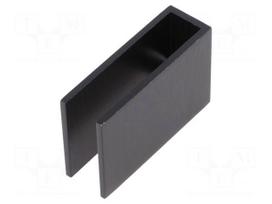 Heatsink: extruded | U | TO220 | black | L: 35mm | W: 17.5mm | H: 55mm | 7K/W