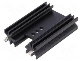Heatsink: extruded | H | TO202,TO218,TO220,TOP3 | black | L: 50mm