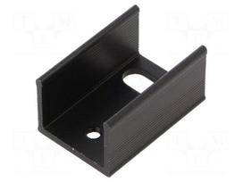 Heatsink: extruded | U | TO220 | black | L: 25mm | W: 17mm | H: 13mm | 24K/W