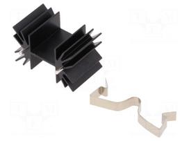 Heatsink: extruded | H | TO218,TO220,TOP3 | black | L: 25.4mm | W: 42mm
