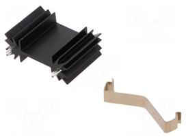 Heatsink: extruded | H | TO202,TO218,TO220,TOP3 | black | L: 25.4mm