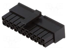 Plug | wire-board | female | Micro-Fit 3.0 | 3mm | PIN: 22 | w/o contacts