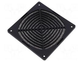 Guard | 120x120mm | Mat: plastic | Mounting: screw | Kit: with filter
