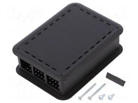 Enclosure: for computer | Raspberry Pi 4 B | black | X: 73mm | Y: 100mm
