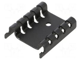 Heatsink: moulded | TO220 | black | L: 7.2mm | W: 27mm | H: 29mm | 20K/W