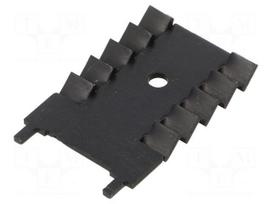 Heatsink: moulded | TO220 | black | L: 4mm | W: 22mm | H: 31.6mm | 27K/W