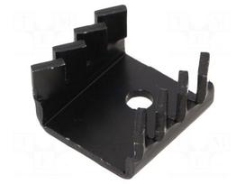 Heatsink: moulded | U | TO220 | black | L: 11mm | W: 22mm | H: 19.2mm | 30K/W