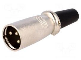 Plug | XLR | male | PIN: 3 | straight | for cable