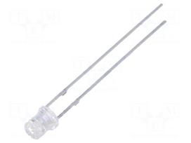 LED | 3mm | bipolar | red | 220÷330mcd | 140° | Front: flat | Pitch: 2.54mm