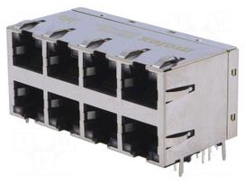 Socket | RJ45 | PIN: 8 | Cat: 5e | gold-plated | Layout: 8p8c | ways: 8